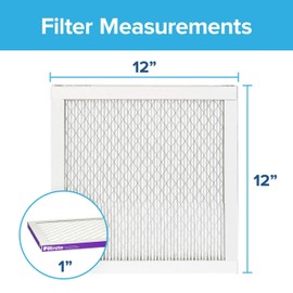 Filtrete 12x12x1, AC Furnace Air Filter, MPR 1500, Healthy Living Ultra Allergen, 4-Pack (exact dimensions 11.81 x 11.81 x 0.78)