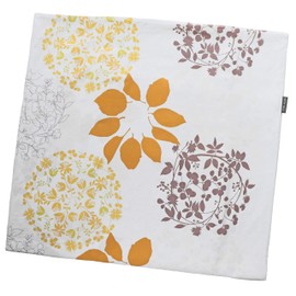 CAMEL PALMS 100% Cotton Futon Cover, Single Size, For 100 x 210 cm Futon (105 x 215 cm), Circle Leaf Pattern, Orange