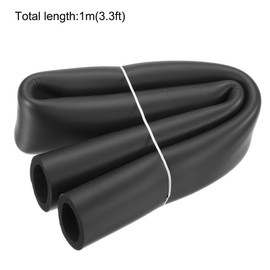 sourcing map Foam Tubing for Handle Grip Support, Pipe Insulation Outside Pipe Lagging, 40mm(1 9/16") ID 54.7mm(2 1/8") OD 1m Black