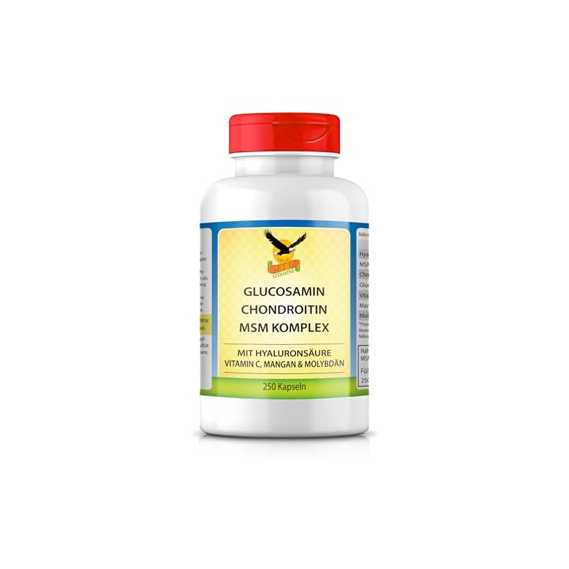 Get UP® Glucosamin Chondroitin MSM Komplex mit Hyaluronsäure | +