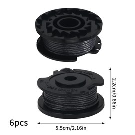 KJLEEN 6 Pack Strimmer Spool Replacement F016800569 Strimmer Wire F016800385 Strimmer String Cord Rope for BOSCH Strimmer Grass Trimmer ART 23 SL, ART 26 SL, ART 2300, ART 23-28