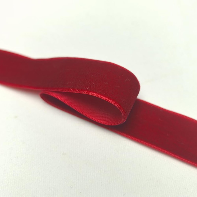 Chenkou Craft - Cinta de terciopelo roja de Navidad de