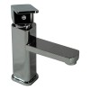 Monomando Lavabo Bano Cuadrado Grifo Plateado Mezcladora Acabado Cromado