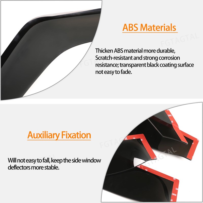 Compatible with Land Rover Defender 110/130 2020-2024 Side Window Deflectors,