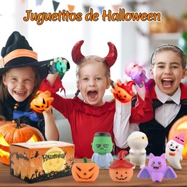 JUGLUTE Juguetes Brillantes para Alberca de Niños 6 PCS, Juguetes para Bañera de Halloween, Decoración para Fiestas, Obsequio para Dulces de Halloween