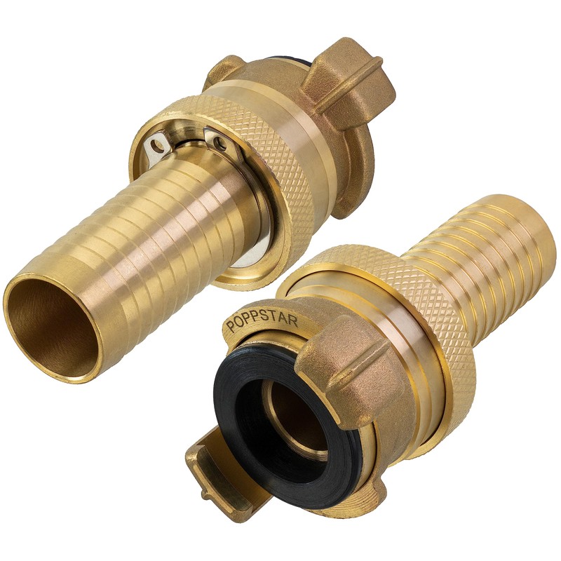 POPPSTAR Brass Suction and High Pressure Coupling (System Geka Coupling