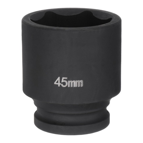 sourcing map 6-Point Impact Socket 3/4" Drive 45mm Metric 40Cr