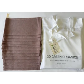 GO GREEN ORGANICS, toallas de cocina de algodón orgánico con bucle – Paquete de 12 unidades de 12 x 12 pulgadas, ultra absorbentes, duraderas, lavables a máquina, toallas multiusos para cocina, baño,