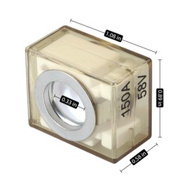 VOZINMOST MRBF Terminal Fuse 150A Marine Rated Battery Fuse, 58V DC Max, IP66 Waterproof for Automobiles RVs DC Main, Inverter