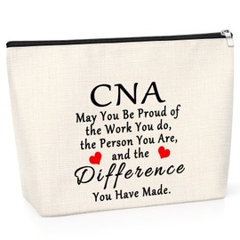 Nurse Gift CNA Gifts for Women Cosmetic Bag CNA Nurse Appreciation Gift Certified Nursing Assistant Gift Medical Student Graduation Gift Makeup Bag Nurse Week Gift Retirement Birthday Gift for Nurse