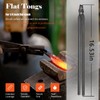 Yoursme Blacksmith Knife Making Forge Tongs Set: V-Bit Blade, Blade