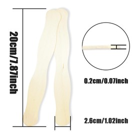 NILLOS Craft Sticks, 50 PCS Natural Wavy Wood Sticks for Crafts, Wedding, DIY Crafting, Painting (20 x 2.6 cm/7.87 x 1.02 in)