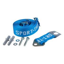 Sport-Thieme Wall Mounting Strap | 2 Adjustable Lengths | 2-4 m and 3-6 m | 5 cm Wide | with Metal Clasp | Includes Screws and Dowels for Wall Mounting | Made of 100% Polypropylene