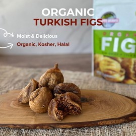 Perfect Delights Organic Turkish Figs, Vegan, Sun-Dried Pitted Figs, Healthy Fruit Snack for Kids and Adults - Single Pack (32 oz)
