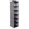 Internet's Best Hanging Closet Organizer - 6 Shelf - Clothing Sweaters Shoes Accessories Storage - Grey