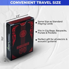 Fretboard Memorization Deck Guitar Flash Cards, Learn Key Signatures, Chord Formulas, Open & Bar Shapes, for Beginners, Intermediate Players & Homeschool Learners, 54-Card Pack