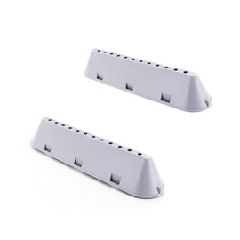 DEKAROX Drum Ribs Set of 2 225 x 53 x 40 mm for Indesit C00533119 C00268109 Whirlpool Bauknecht 482000023096 Drier with 12 Holes White for Washing Machine and Washer Dryer