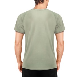 3rd hill Mens Swimming Shirts Short Sleeve UPF 50 Quick Dry Sun Protection Rash Guard Shirts for Fishing Running Neon Green M