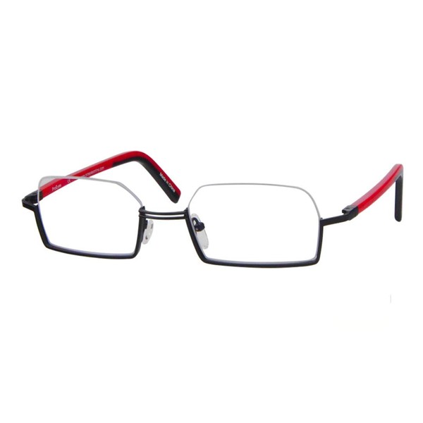 ProEyes Attitude 4, gafas de lectura multifocales progresivas, aumento cero en la lente superior, lente de resina anti luz azul (negro/rojo, 2,25 x)