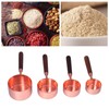 4Pcs Measuring Cups and Spoons Set with Copper Plated Handle