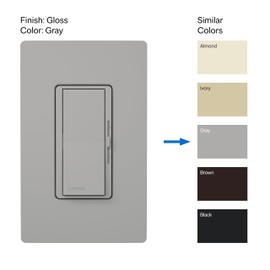 Lutron Diva 3-Speed Fan Control, Single-Pole/3-Way, DVFSQ-F-GR, Gray