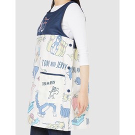 Marushin 4105021000 Tom and Jerry Orchid-type Apron, H 33.1 x W 24.2 inches (84 x 61.5 cm), Funny Tom and Jerry