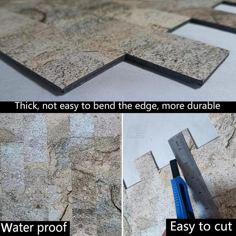 weimeisc 10 Sheets Peel and Stick Backsplash Tile for Kitchen,