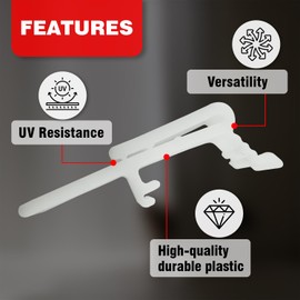 Amazing Drapery Hardware Vertical Blinds Valance Clips - Dust Cover Holder Bracket - Clear, UV Stable, Fits 1 1/2" and 1 9/16" Wide Headrails - 8 Pack