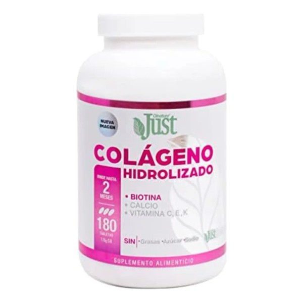 Justcollagen Colageno Hidrolizado 1800 180 Tabletas C E K Sabor