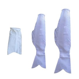 TVETE Pure White Koinobori (9.8 x 17.7 x 27.6 inches (25 + 45 + 70 cm) White Cloth Koinobori DIY Carp Streamer for Indoor Use, Boys Children's Day, DIY Supplies, Handmade
