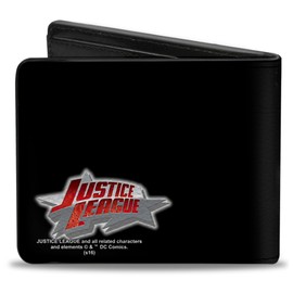 Buckle-Down mens Buckle-down Bifold Justice League Bi Fold Wallet, Multicolor, 4.0 x 3.5 US