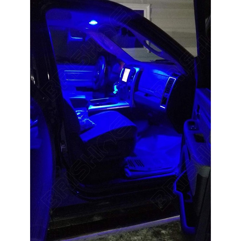BRISHINE Blue Interior LED Lights Kit for Dodge Ram 2009