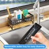 PengGengA Sink Organiser, Sink Organiser with Removable Brush Holder, Sink