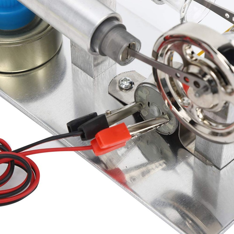 Stirling motor, mini steam engine model bulb, external combustion experiment