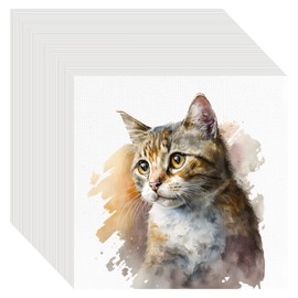 100PCS 4x4 Watercolor Paper Bulk, 140lb/300g Cold Press Thick Water Color Paper Pad for Kid Child Adult, White Art Paper for Drawing Painting Markers Gouache, Textured Cotton Paper Sheets