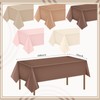 Jinei 10 Pcs Boho Plastic Tablecloth Disposable Rectangle Table Cloths