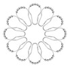 A- LIFE Shower Curtain Rings Curtain Ring Hooks Curtain Hooks