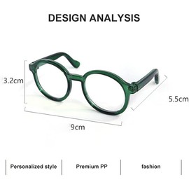 Pink Transparent Pet Dog Cute Glasses Clear Lens Retro Glasses Photo Props Cat Sun Glasses for Small Dogs Cats Cosplay Apparel Accessories