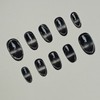 Black Barcode [Handmade Nail Tips] Emily Nail - Short Almond