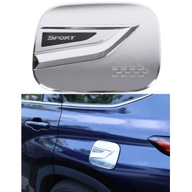 For Toyota Highlander Sporty Protective Gas Tank Door Cover, For Highlander 2023 2022 2021 2020 LE XLE Bronze Edition Limited Platinum Exterior Accessory- Chrome, Not for Grand Highlander 2024