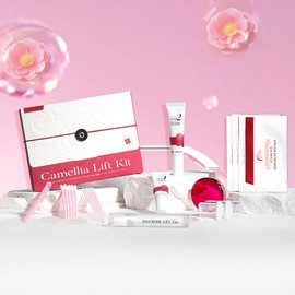 Yinhing Kit Elevador de Pestañas, Kit Profesional para Permanente de Pestañas con Gel Nutritivo para Más Largas, Efecto de Hasta 90 Días, 20 30 (Permanente de Doble Efecto Camelia)