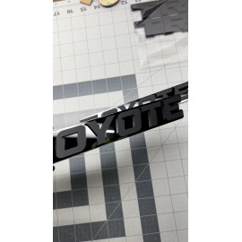 Emblem Badge COYOTE Emblem Badges Red Black Mate Fender Angry Aggressive Racing Fender Emblem