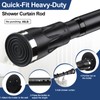 Shower Curtain Rod With Holders, 42 to 115 inch Tension