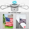 Flag Pole Rings, Aluminum Alloy Flagpole Rings 360° Rotating Anti