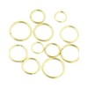 Bluemoona 10 Pcs - Brass Round Edged Keyring Keychain Split