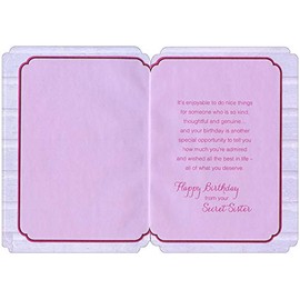 Designer Greetings Pink Daisies in Jar Secret Sister Birthday Card