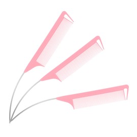 Mikinona 3pcs Hair Rat Tail Comb Fine Tooth Hair Combs for Styling Highlighting and Parting Suitable for Women