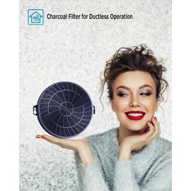 MCBON Charcoal Filter, Range Hood Charcoal Filter, Charcoal Filter for Range Hood, for Ductless Range Hood, Easy Tool-free Installation, for MCBON IE71, IE71-BLACK, TE77, Filter-2