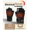 uncn Heated Gloves Fingerless for Women Man with 3.7V 3000mAh