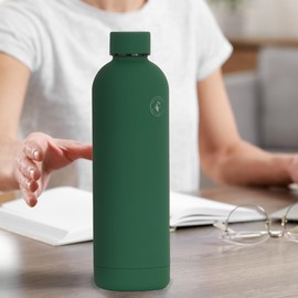 Termo para Cafe y Agua de Acero Inoxidable con Tapa Hermetica para Frio y Caliente de Doble Pared Acabado Mate 750 ml (Verde)
